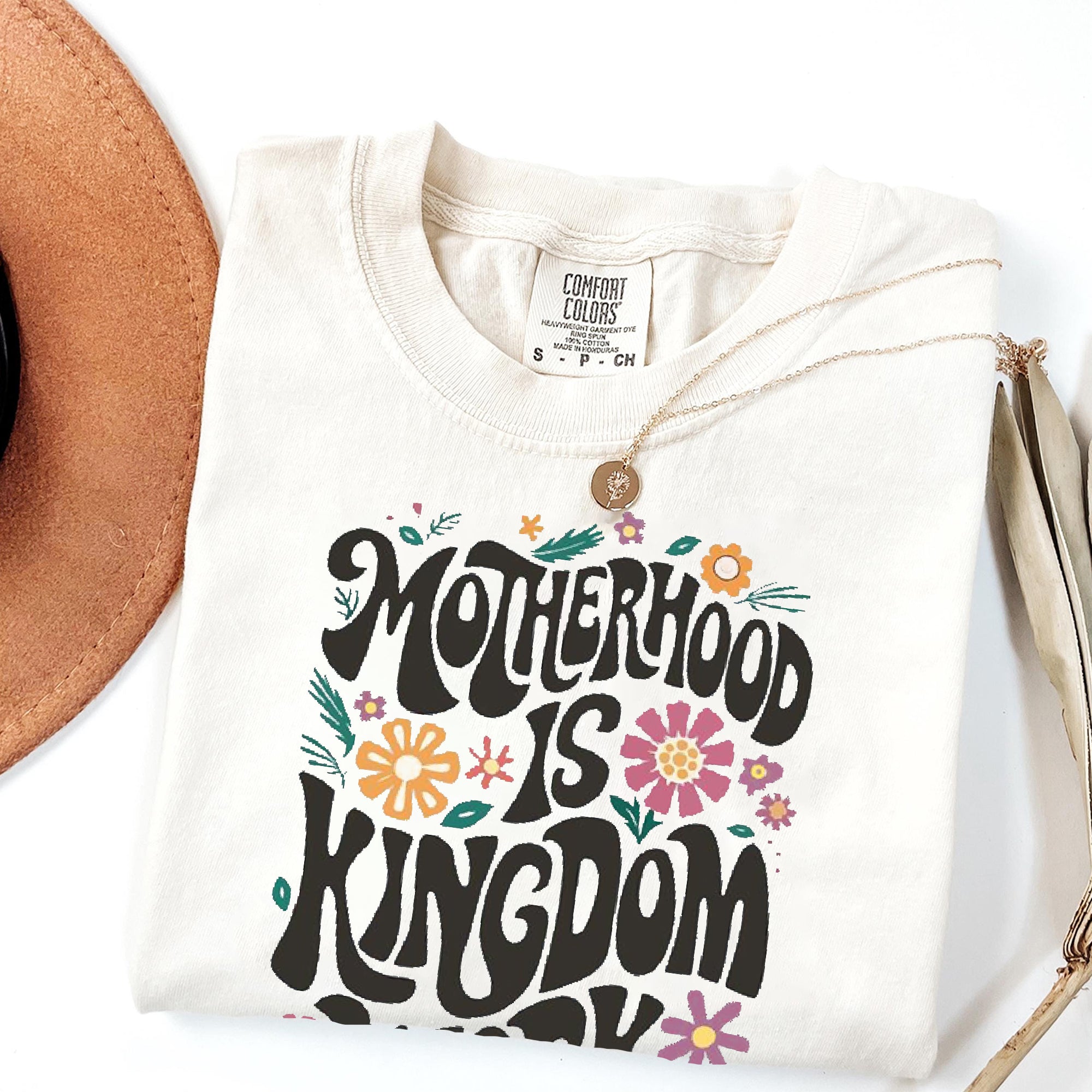 Motherhood is Kingdom Work Comfort Colors Shirt, Christian Mom Shirt, Retro Christian Mom T Shirt, Christian Mothers Day Shirt, Bible Shirt